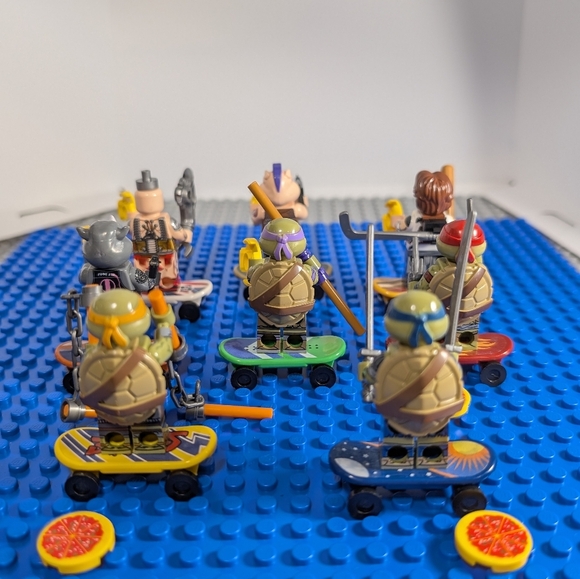 8 MINIFIGURES- Teenage Mutant Ninja Turtles Building Block Toy Lego Compatible - Picture 4 of 9